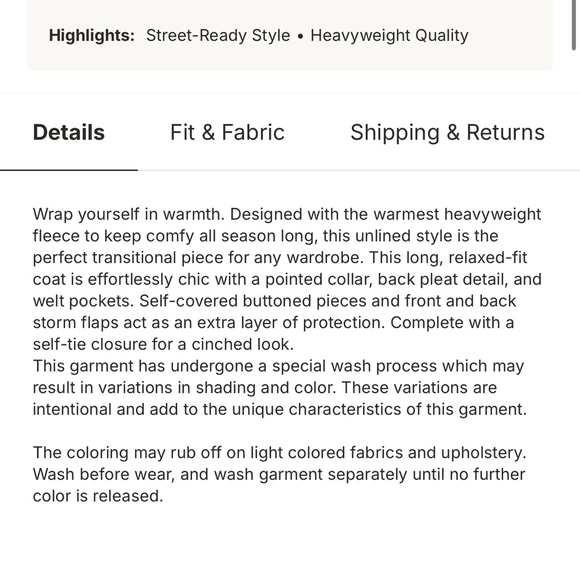 SKIMS Boyfriend Fleece Oversized Trench Coat Onyx Black Size 2X NWT - Picture 13 of 13